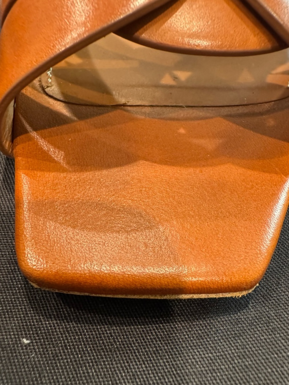 Saint Laurent Tribute slides in smooth leather size 39.5 Amber Firm price. - Picture 8 of 16